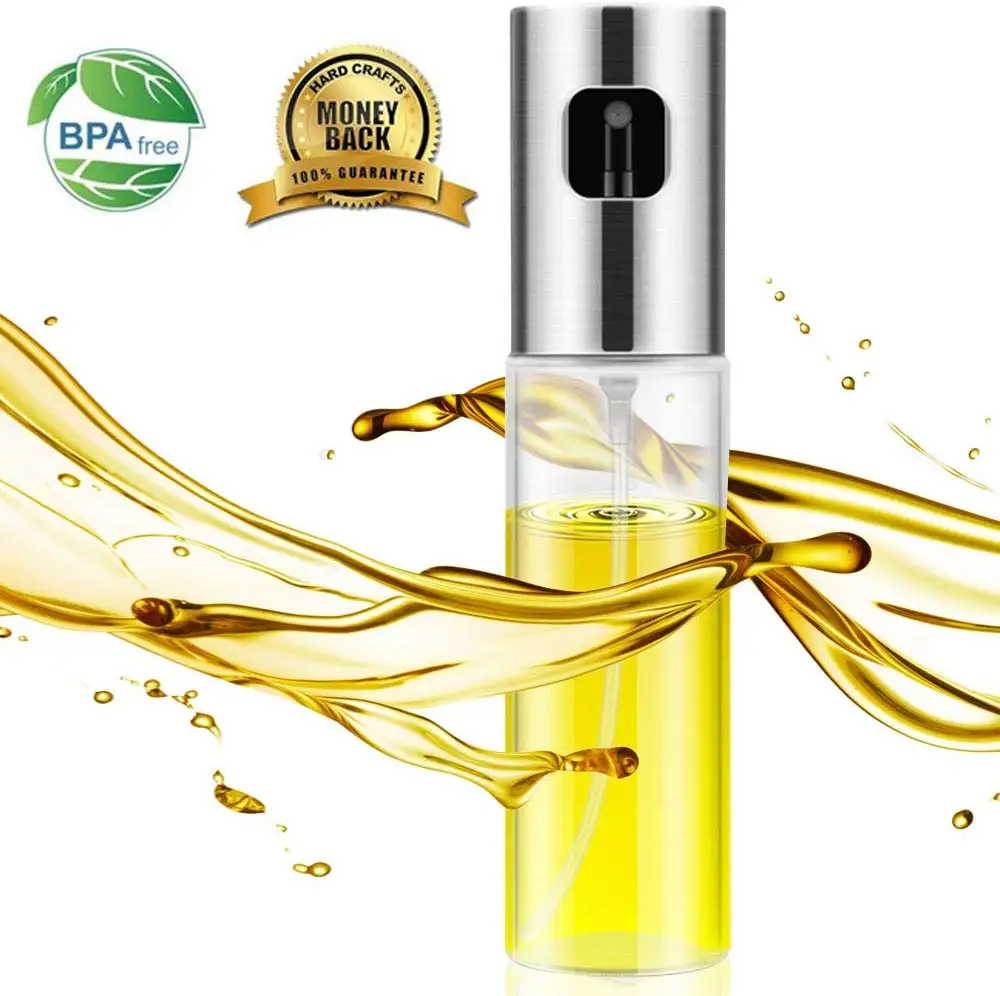 

Glass Olive Oil Sprayer Kitchen Oil Spray Bottle Pump Stainless Steel Oil Pot Leak-proof Drops Oil Dispenser BBQ Cooking Tools