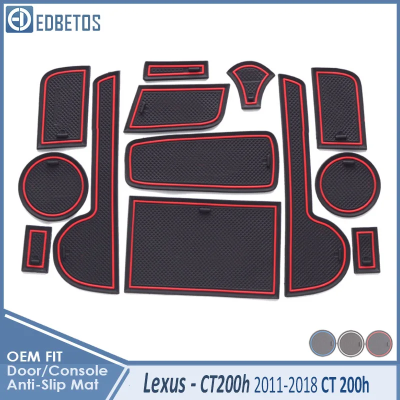 Грязный коврик для Lexus CT200h 2011 2012 2013 A10 Lexus CT 200h аксессуары для двери паз ворота Слот - Название цвета: CT200h Red