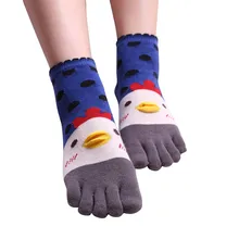 Новые h женские и мужские милые петухи носки смешные пять пальцев носки 1220