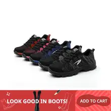 Уличные мужские и женские безопасные рабочие ботинки; Мужская дышащая обувь; рабочие кроссовки со стальным носком и защитой от проколов; женская обувь; 4 сезона