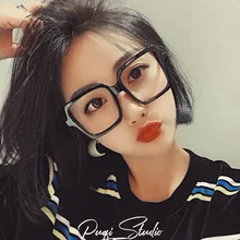 Tesia шик негабаритных женщин квадратная оправа для очков прозрачные линзы Модные Крутые Девушки унисекс очки Lentes Mujer Z3337