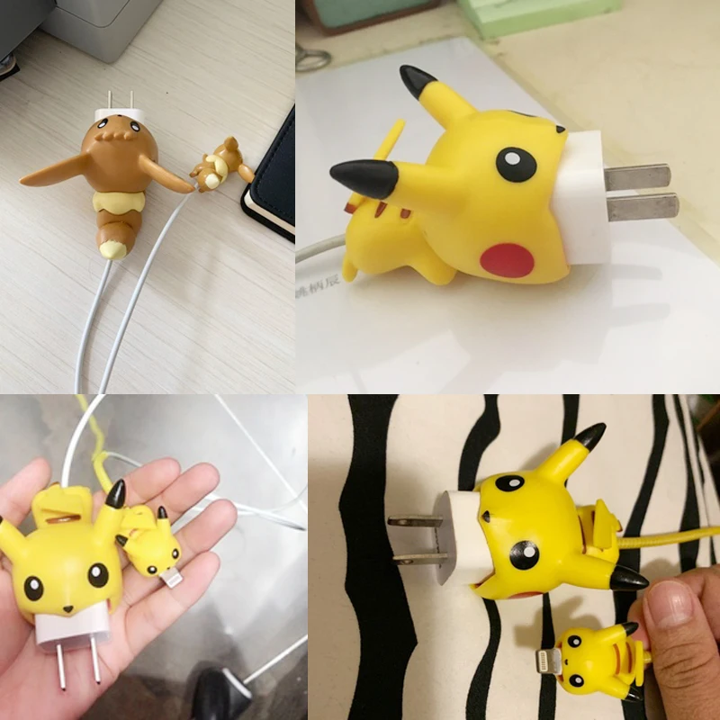Pokemon Go Eevee USB защитный чехол большой кабель Bite косплей реквизит аксессуары для IPhone Покемон Пикачу