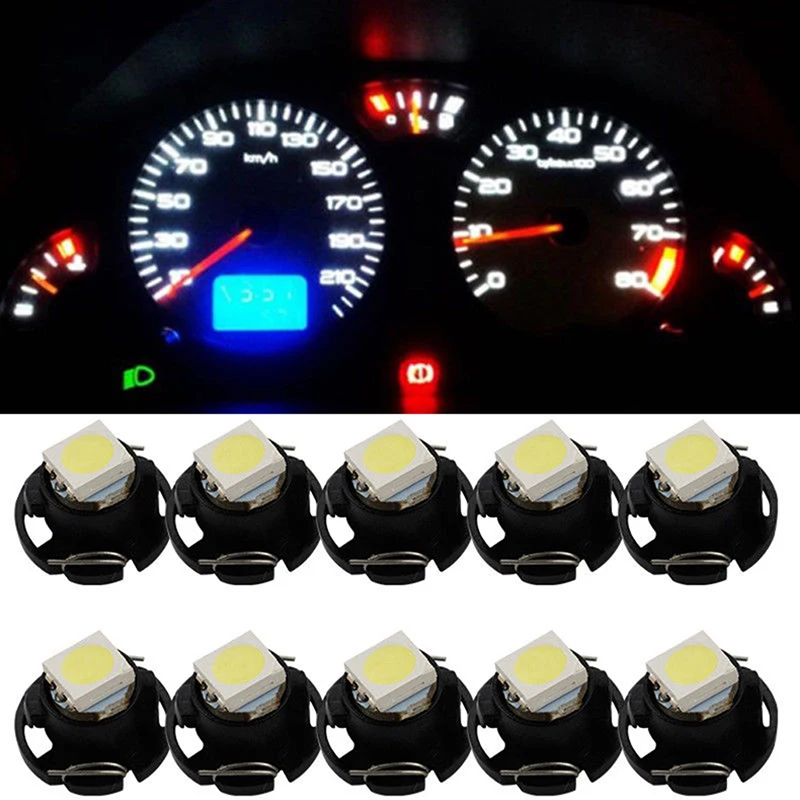 10 шт 1 SMD СВЕТОДИОДНЫЙ DC12V Авто приборной панели автомобиля тире лампа Кластерные лампы приборной светильник T3 T4.2 1210 3528 T4.7 5050