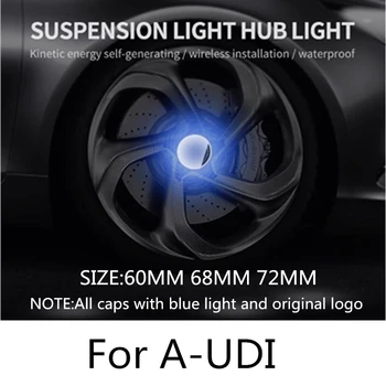 

Badge 4pcs Hub Light Car Wheel Caps Light Center Cover Lighting Cap Floating Illumination LED auto For A-uDi Styling Accessories