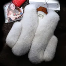 Коллекция года, детский меховой жилет в Корейском стиле шерстяной жилет из искусственного лисьего кроличьего меха для мальчиков и девочек на осень и зиму