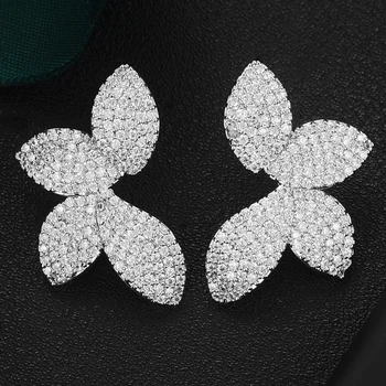 

GODKI Jimbora Hot Gorgeous Leaf Design Luxury Noble Dangle Earrings for Women Bridal Wedding Engagement Earrings Fine Jewelry