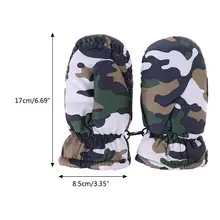 От 2 до 5 лет, Детские Зимние теплые перчатки для мальчиков и девочек, Зимние перчатки для катания на сноуборде и лыжах, водонепроницаемые ветрозащитные перчатки D08C