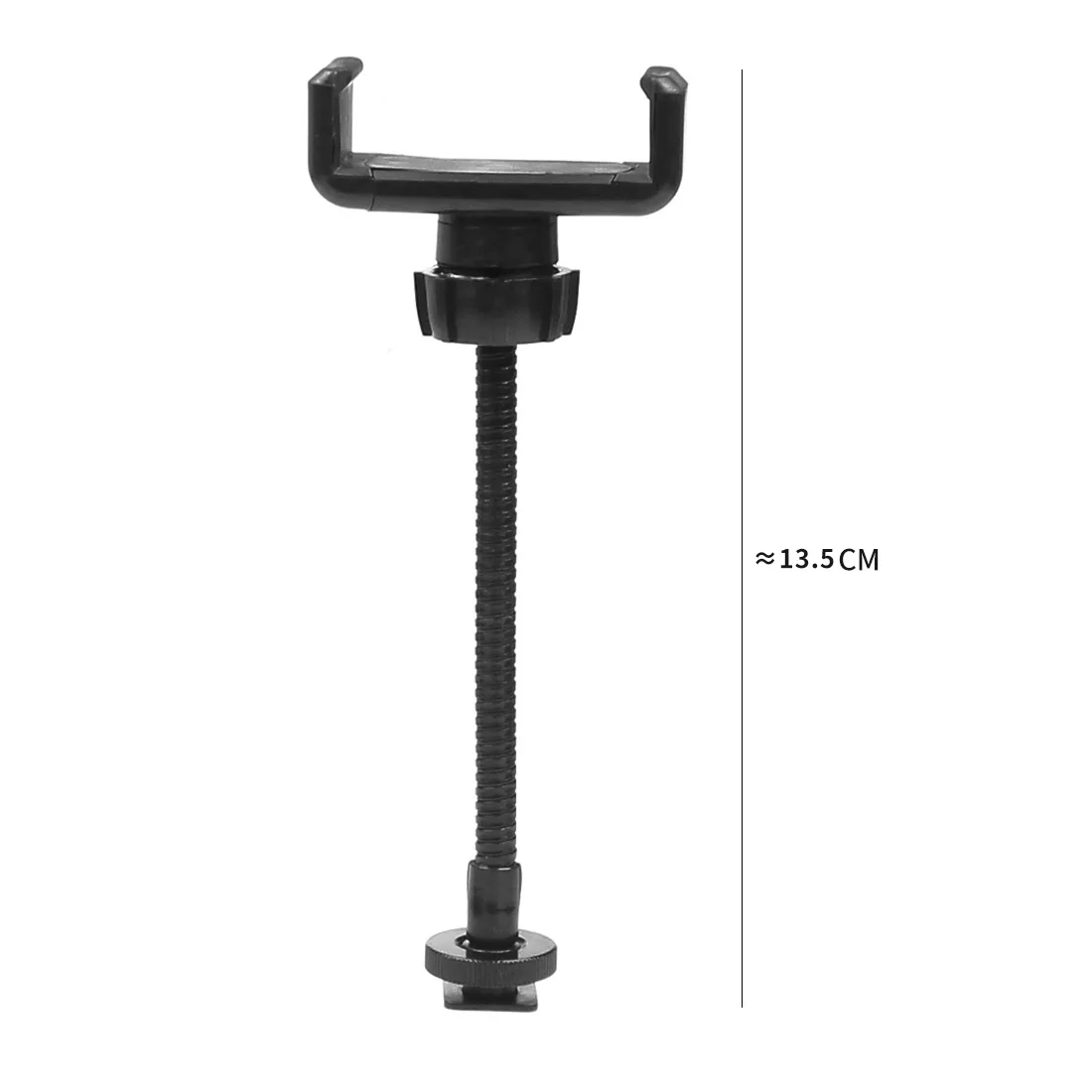 Phone Tripod Metal Flexible Arm Rotatable Head CellPhone Clip Holder Mobile Selfie Live Holder Mount Bracket 1/4 Cold Shoe Tripod Flash Light