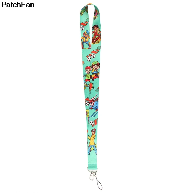 Patchfan в спортивном стиле Мультяшные шнурки шеи ремешки для телефонов, ключей шарик держатели идентификационных карт брелок лямки A2513