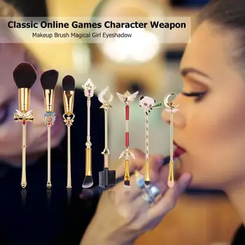 

Classic Makeup Brushes Kits 8pcs/Set Personality Metal Handle Face Blush Powder Eyeshdow Cosmetic Pen Kits Makeup Accessories