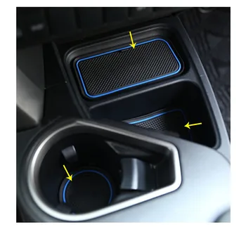 

Car Groove Gate Slot Armrest Storage Rubber Non-Slip Mats Mat Inner Door Stick Pad/Cup 14pcs For Toyota RAV4 2016 2017 2018