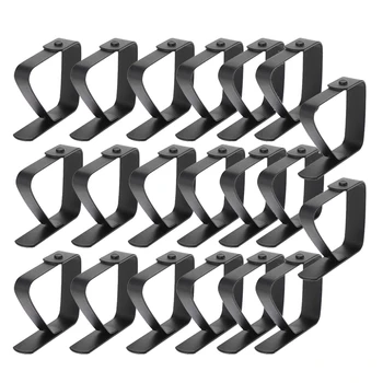 

20 Pcs Tablecloth Clips, Stainless Steel Clamps for Picnics, Restaurants and Weddings,Black
