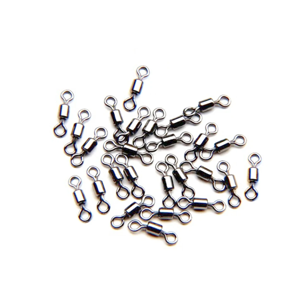 

20/40pcs Fishing Barrel Bearing Rolling Swivel Solid Ring LB Lures Connector 6 Size Fishing Tackle Accessories Fish Tool