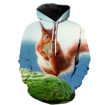 

Cute Squirrel Animal 3d Hoodies Men/women Sweatshirt Winter Outwear Jacket Oversize Boyfriend Gift Pullovers Warm Hooded Clothes