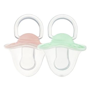 

1pc Anti-dust Cover Baby Pacifier 2 Colors Flat Thumb Pattern Baby Nipples Baby Nipples Tool Safe Feeding Accessories