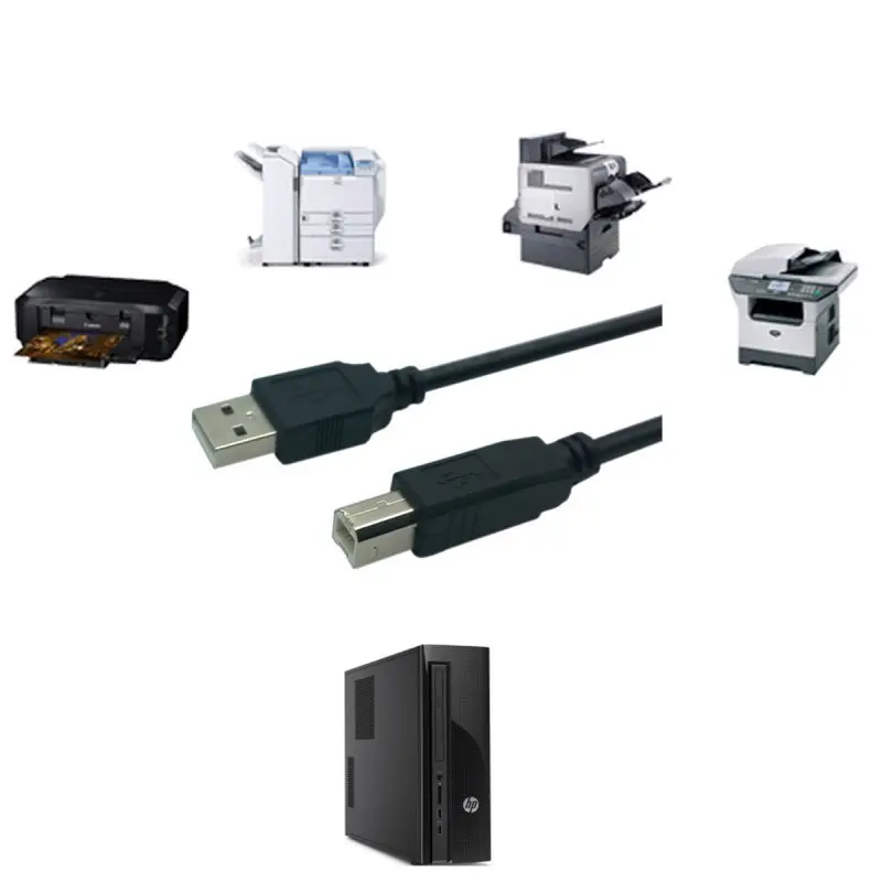 8 м кабель USB для принтера 2,0 A штекер в B Мужской кабель для принтера сканер 25 футов