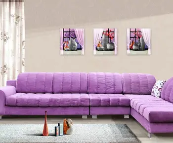 

Xuan Cai Z-007 3d Stereo Simulation Room Decoration Wall Sticker A Set Of 3 Purple Bottle Flower