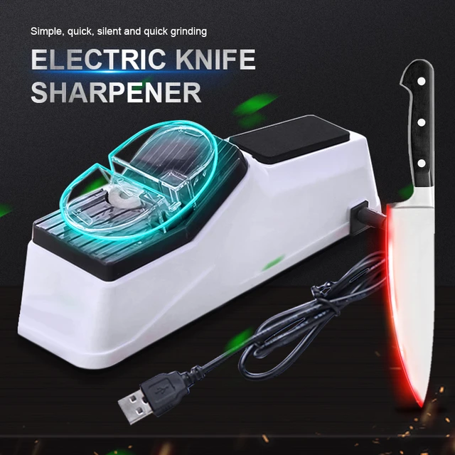 Afilador de cuchillos profesional eléctrico USB, herramienta ajustable para  cuchillos de cocina, afilador de tijeras - AliExpress