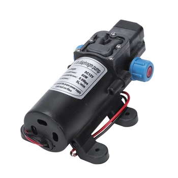 

Botique-Black DC 12V 60W high-pressure mini membrane water pump automatic shutdown 5L / min