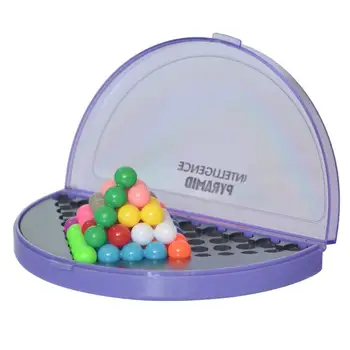 

Classic Puzzle Pyramid Plate Challenges IQ Pearl Logical Mind Game for Children Brain Teaser Beads Educational Game Toys