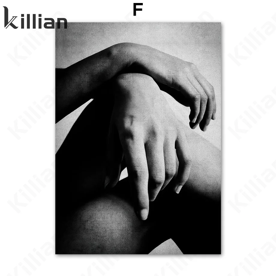 Couple Body Silhouette Hand Window Picture Wall Sticker Nordic Poster Wall Art Print Canvas Painting Decoration Picture Wall Art