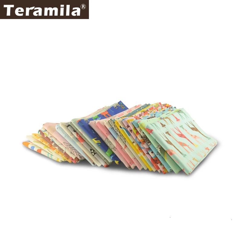 Teramila Animal Cartoon Design Cotton Twill Fabric Telas DIY Patchwork Stoffen Cloth Craft Cushion Pillow Tissu 100x100cm