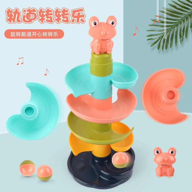 

3124 # Baby Frog Rotating Runway Rotary Table Children Jenga Educational Play House Toys