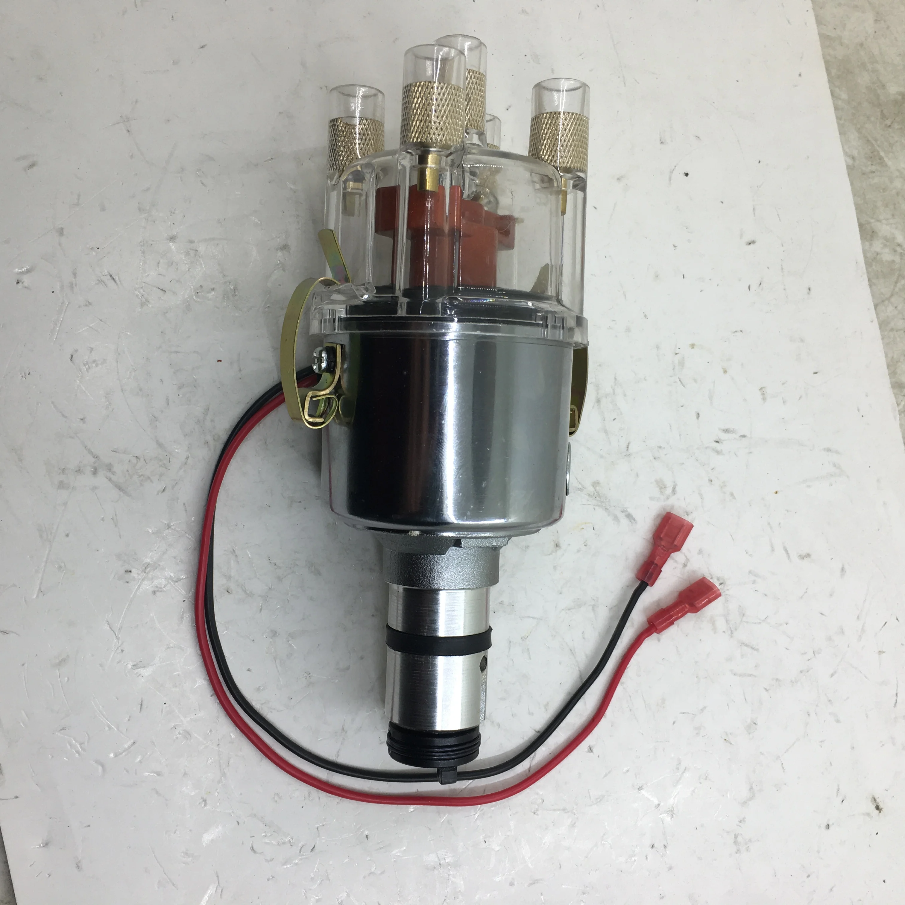 SherryBerg electronic distributor 009 / 094 Centrifugal Advance Distributor Chrome For VW 1200-2332cc Engines white clean cap