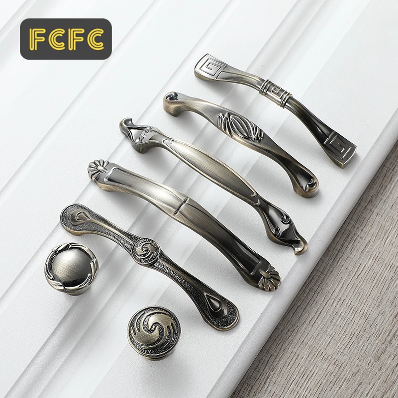 Ручки для шкафов FCFC ручки кухонных ящиков винтажные бронзовые дверного шкафа