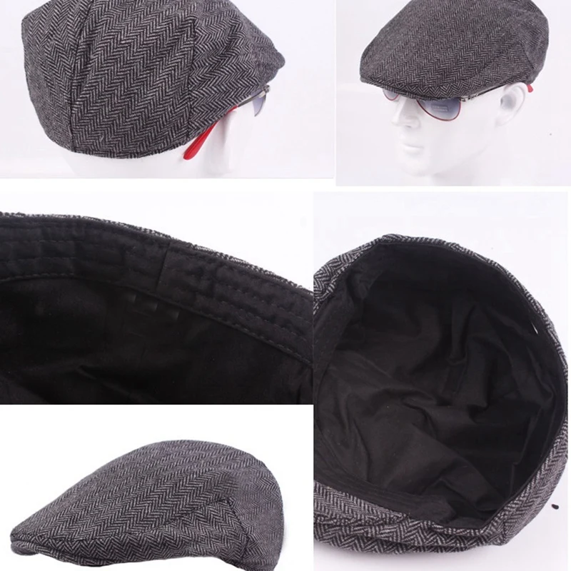 Креативный берет мужская шляпа из хлопка с простым козырьком шляпа среднего возраста вперед Кепка