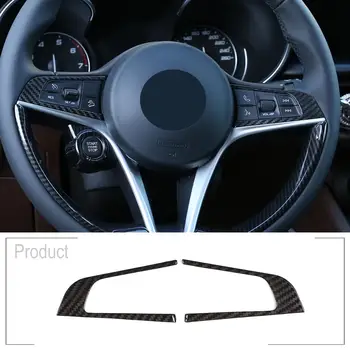 

For Alfa Romeo Giulia Stelvio 2017 2018 2019 Car Steering Wheel Button Frame Trim