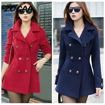

ZOGAA autumn and winter woolen coat female Mid-Long New Korean temperament women's popular Outerwear woolen coat