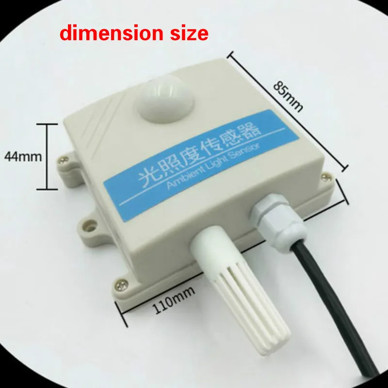 Датчик света RS485 4-20mA 0-5V 0-10V 65535Lux/10000Lux промышленная интенсивность освещения приемник передатчик жалюзи коробка