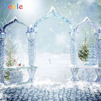 

Christmas Tree Winter Snow Wonderland Snowflake Backdrop Vinyl Photography Background For Photo Studio Photozone Photophone