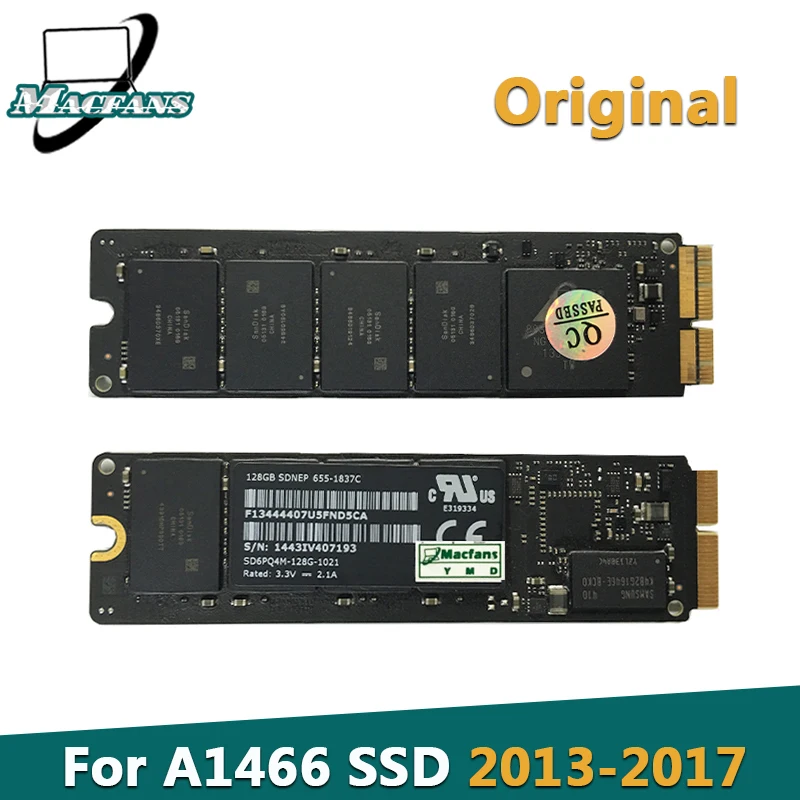 Оригинальный твердотельный накопитель A1466 SSD для Macbook Air A1465 Retina A1502 A1398 128 ГБ/256 ГБ 2013