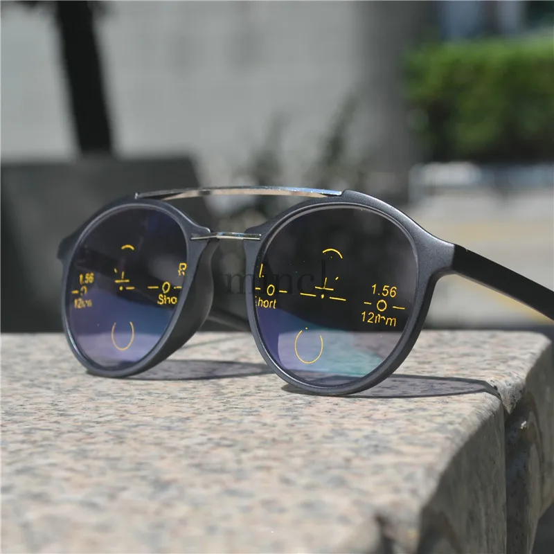 

2019 -UV-reflective Progressive Multifocal Glasses Transition Sun Photochromic Reading Glasses Men See Near Far Diopt UV400 NX