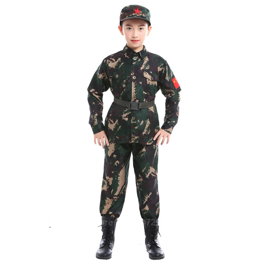 Военная форма для детей лагерь Скаут спецназ косплей дети солдат; Армия костюм Тактический Хэллоуин костюм фантазии карнавал