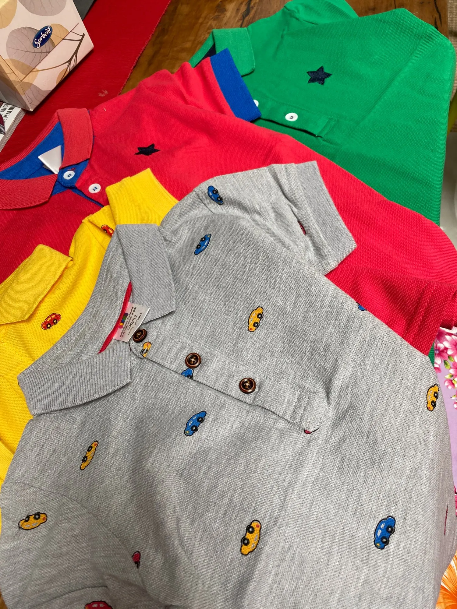 Summer 3 4 5 6 8 10 Years Children Candy Color Turn Down Collar Cartoon Character Car Short Sleeve Cotton Kids Boy T-Shirt children t shirt