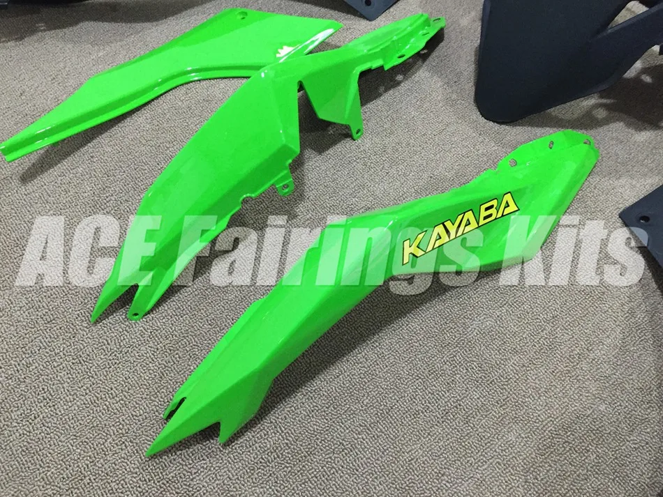 Топ ABS обтекатель комплект подходит для Kawasaki Ninja300 EX300 300R 2013 13 14 15 16 Обтекатели набор на заказ зеленый lucky