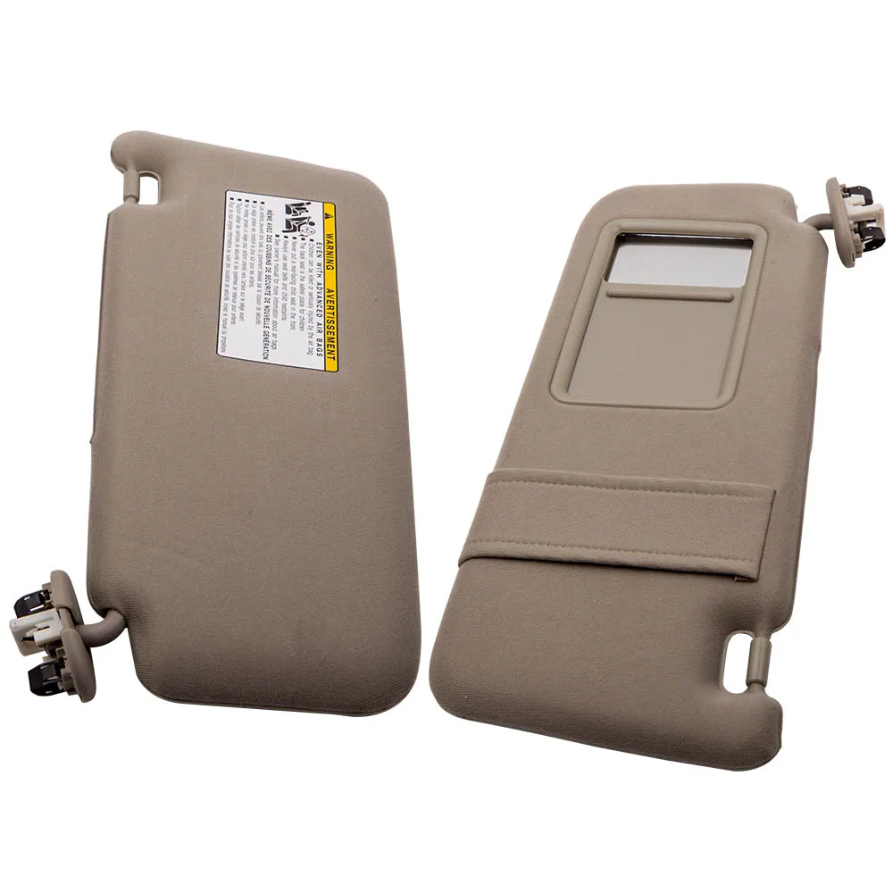 2PCS Beige Sun Visor Left & Right for Toyota Camry 2007 2011 04002 30706 B0 04002 30306 B0Sun