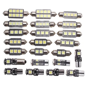 

23Pcs Led White Interior Light Kit License Plate Room Reading Light Set