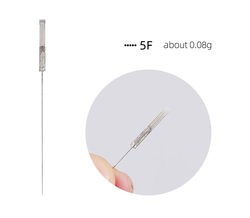 1000pcs5F needles 1000 шт. тату микроблейдинг иглы 0,35 мм* 50 мм 1R иглы для dermografo Перманентный макияж для бровей и губ Инструменты для татуажа - Цвет: 1000pcs5F needles