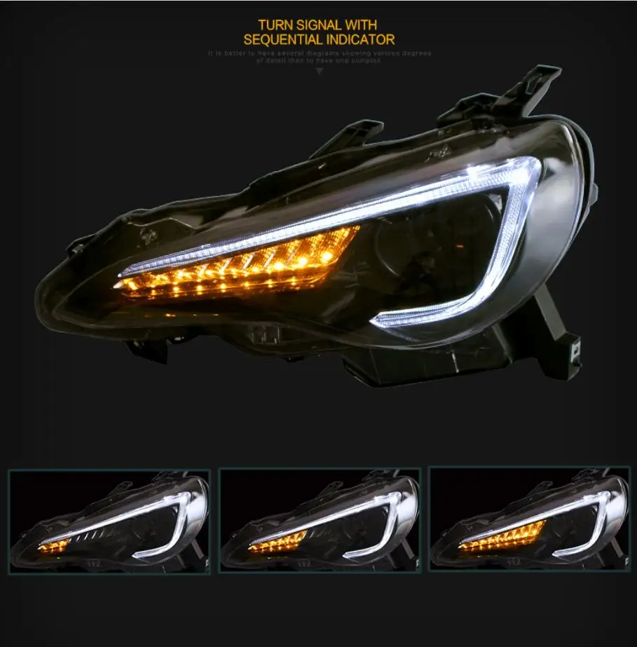 VLAND factory for car head lamp for 86 headlight 2013 for Subaru BRZ head light with moving signal