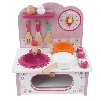 

Baby cooking toy kid cooking set wooden play kitchen toy kitchen for children play house wooden food kids play pink kitchen set