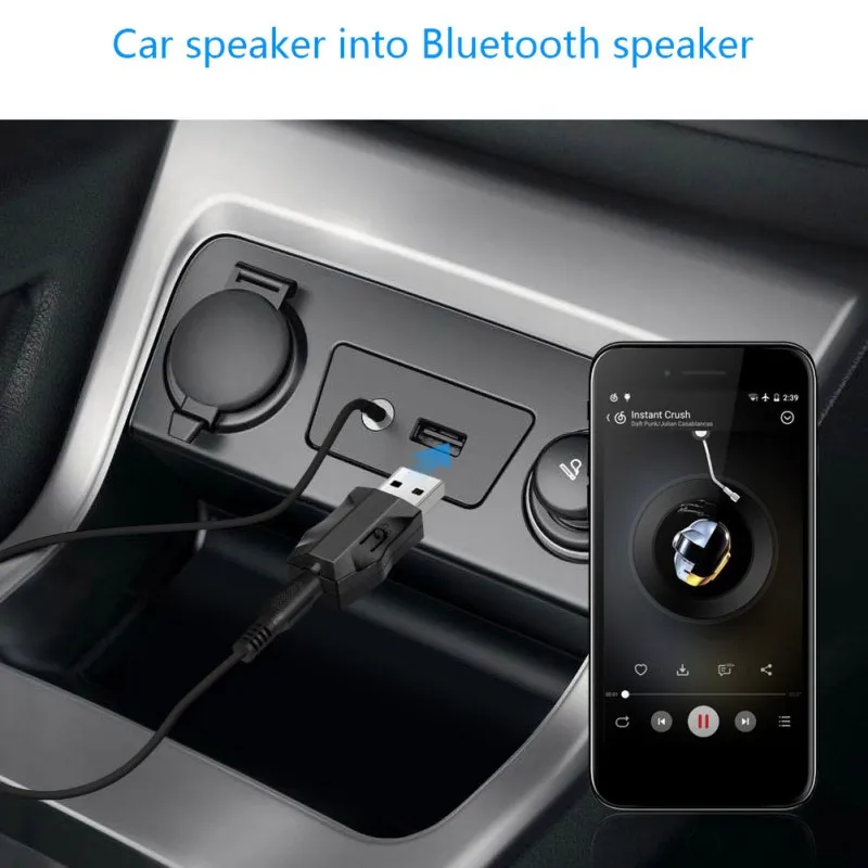 USB Bluetooth 5,0 передатчик беспроводной ключ стерео музыка Skype вызов ПК ноутбук адаптер