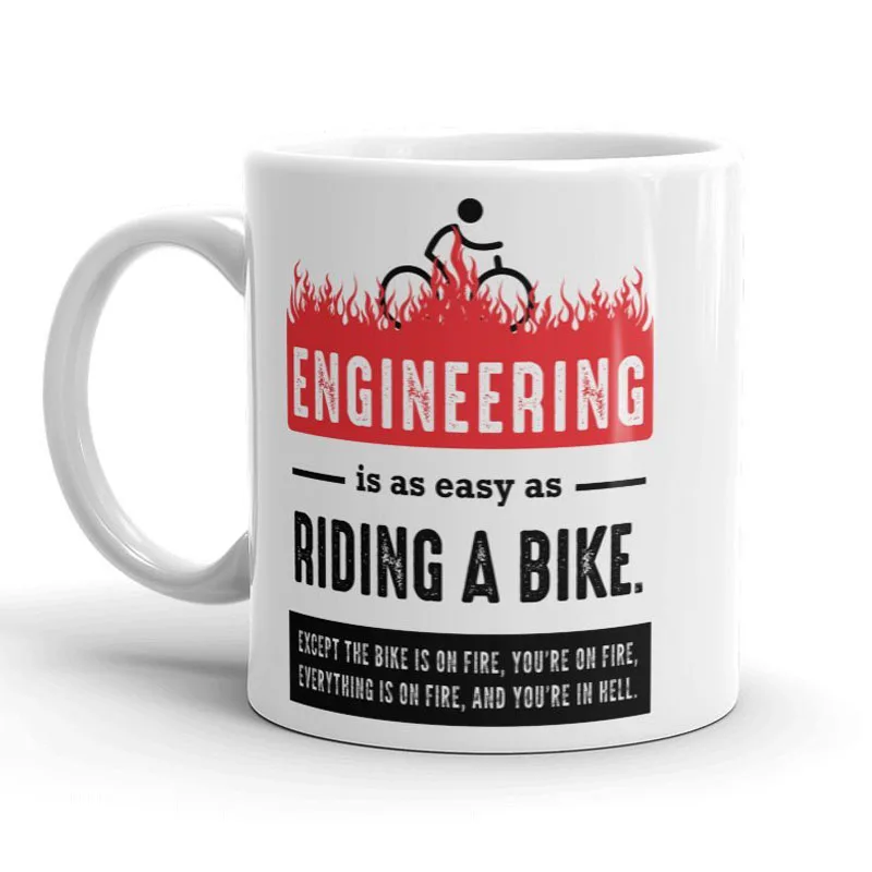 Забавная кружка инженера: Engineering Is Easy-белая кофейная кружка