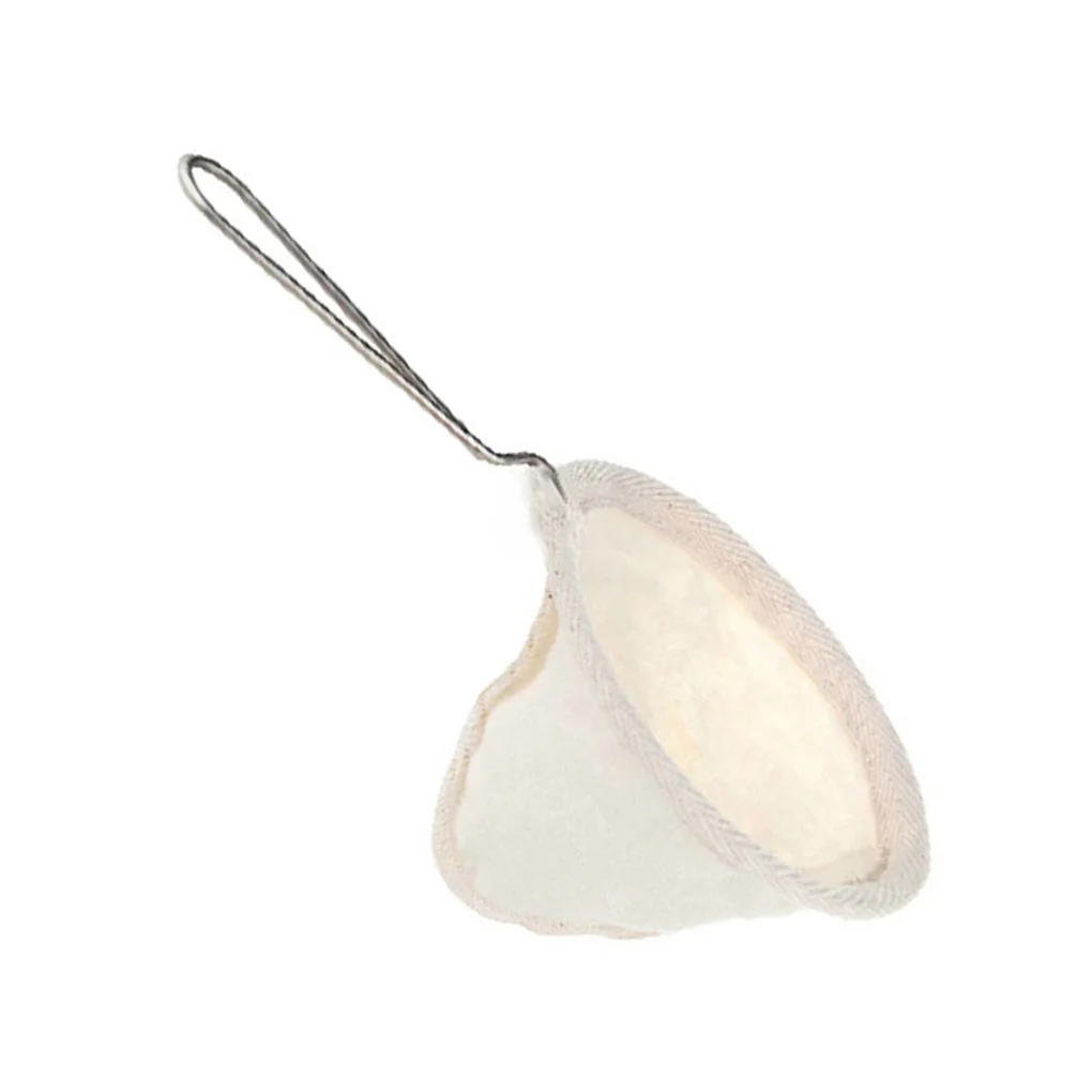 Reusable Coffee Filter Bag Stainless Steel Handle Flannel Cloth