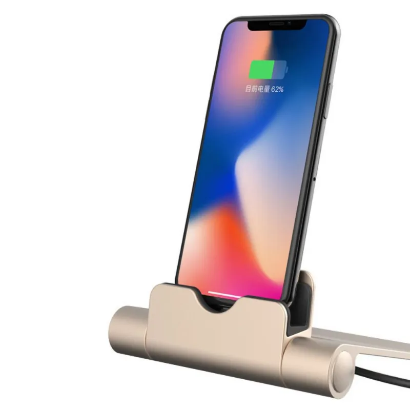 Телефон зарядная подставка USB быстрое зарядное устройство док-станция держатель для IPhone/Android телефон с зарядным штекером Micro-USB/type-C