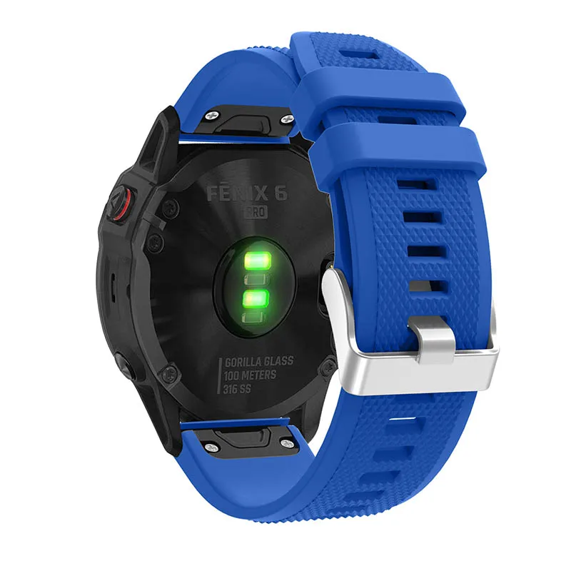 Для Garmin Fenix 6 Pro 5 Plus легкий силиконовый ремешок для часов Garmin Forerunner 935/945 22 мм быстросъемный браслет - Цвет: pin blue