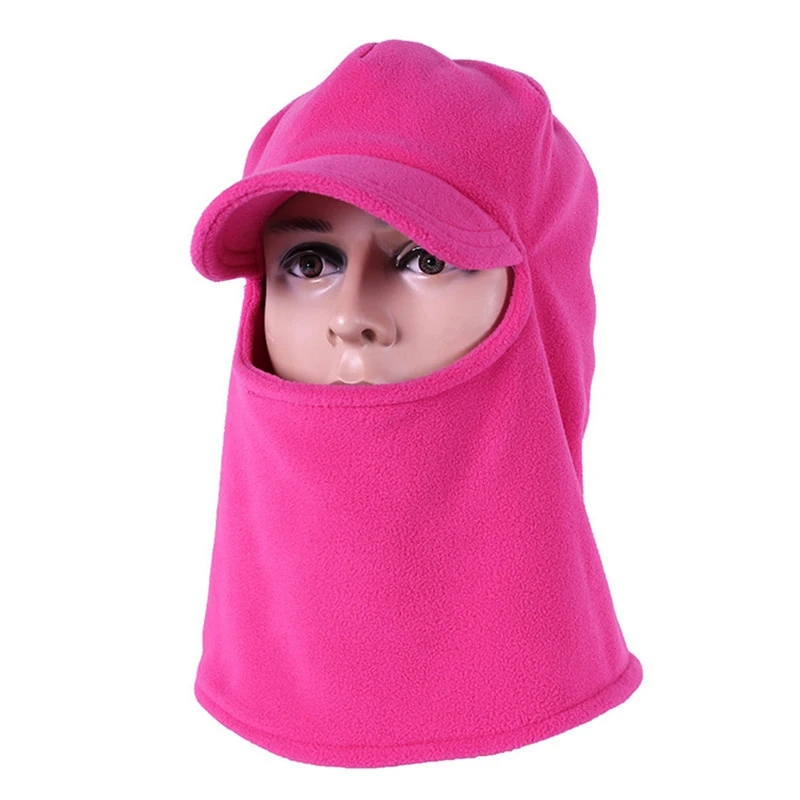 New Outdoor Autumn Winter Thicken Solid Color Beanie Keep Warm Mountaineering Ski Unisex Windproof Masked Cap